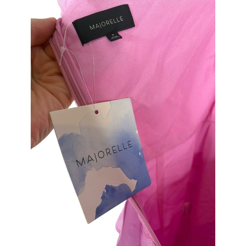 Majorelle Brittan Asymmetrical Gown Halter Rosette Ruffle Prom Hoco Fairy Boho M - Picture 11 of 13
